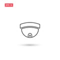 Surveillance dome camera icon vector isolated 8