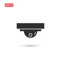 Surveillance dome camera icon vector isolated 6