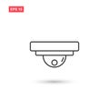 Surveillance dome camera icon vector isolated 5