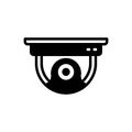 Black solid icon for Surveillance, observation and vigilance