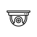 Black line icon for Surveillance, observation and video Royalty Free Stock Photo