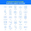 Surveillance Icons - Futuro Blue 25 Icon pack