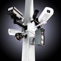 Surveillance mega camera's Royalty Free Stock Photo