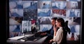 Surveillance Operator Controls Multiple CCTV Cameras