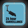 Surveillance plate Royalty Free Stock Photo