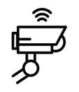 surveillance smart home line icon