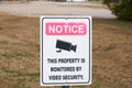 Surveillance by video warning sign Royalty Free Stock Photo