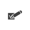 Survey checkbox vector icon