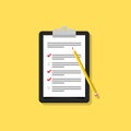 Survey checklist flat design illustration