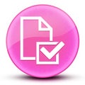 Survey(Checklist icon) eyeball glossy elegant pink round button abstract