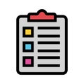 Survey color line icon