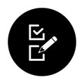 Survey icon in flat style. Questionnaire symbol