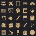 Survey icons set, simple style