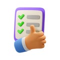 Survey list icon isolated