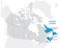 Survey map of the Canadian Atlantic States, Atlantic canada