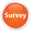 Survey premium orange round button Royalty Free Stock Photo