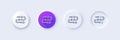 Survey progress line icon. Algorithm sign. Line icons. Vector