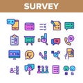 Survey Rating Color Elements Vector Icons Set