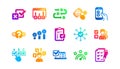 Survey or Report icons. Opinion, Customer satisfaction and Feedback results. Classic icon set. Vector
