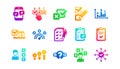 Survey or Report icons. Opinion, Customer satisfaction and Feedback results. Classic icon set. Vector