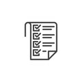 Survey report line icon