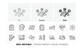 Survey or Report line icons. Opinion, Customer satisfaction and Feedback results. Linear icon set. Line icons. Vector