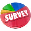 Survey Results Answers Pie Chart Market Research Intelligence Royalty Free Stock Photo