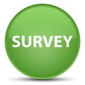 Survey special soft green round button Royalty Free Stock Photo