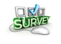 Survey text, 3d Concept Royalty Free Stock Photo