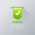 Survey tick bookmark