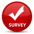 Survey (validate icon) special red round button