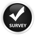 Survey (validate icon) premium black round button