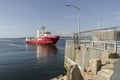 Survey vessel Fugro Searcher nearing hurricane barrier