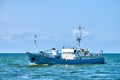 Survey vessel, research vessel patrol boat sailing in Baltic Sea, navy patrol vessel ship Royalty Free Stock Photo