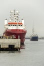 Survey vessels Fugro Searcher and Kommandor Iona in port