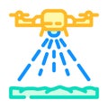 surveying drone color icon vector illustration