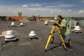 Surveying rooftop