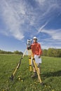 Surveying with theodolite