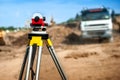 Surveyor engineering equipment with theodolite