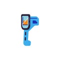 Surveyor equipment or controller device, flat vector illustration isolated.