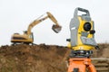 Surveyor equipment theodolite Royalty Free Stock Photo