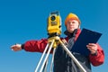 Surveyor theodolite works