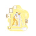 Surveyor thin line concept vector illustration