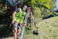 Surveyor Tripod Lens Civil Engineering Royalty Free Stock Photo