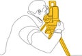 Surveyor with a tripod icon