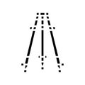 surveyors tripod civil engineer glyph icon vector illustration