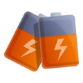 Survival battery pack icon, cartoon style