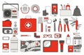 Survival emergency kit Royalty Free Stock Photo