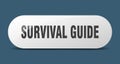 survival guide button. sticker. banner. rounded glass sign Royalty Free Stock Photo