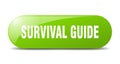 survival guide button. sticker. banner. rounded glass sign Royalty Free Stock Photo